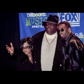 Notorious B.I.G. AKA Biggie Smalls Receives Billboard Music Award.