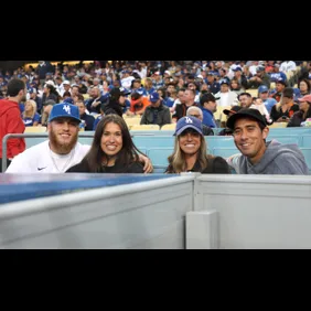 Celebrities At The Los Angeles Dodgers Game