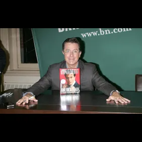 Stephen Colbert Signs Copies Of "America Again: Re-becoming The Greatness We Never Weren't"