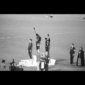 Olympic Medalists Giving Black Power Sign