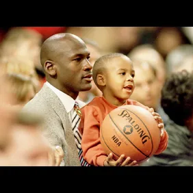 Retired Chicago Bulls basketball star Michael Jord