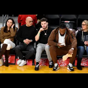 Celebrities At The Los Angeles Lakers Game