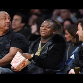 Celebrities At The Los Angeles Lakers Game