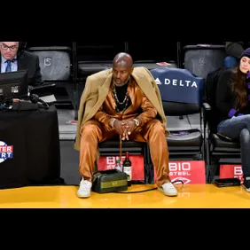 Celebrities At The Los Angeles Lakers Game