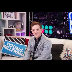 Tom Kenny And Ethan Slater Visit Young Hollywood Studio
