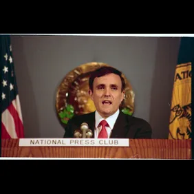 Rudolph Giuliani Speaking Into Microphone