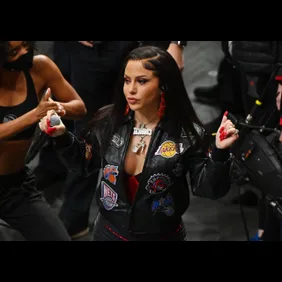 Celebrities Attend Brooklyn Nets v Atlanta Hawks