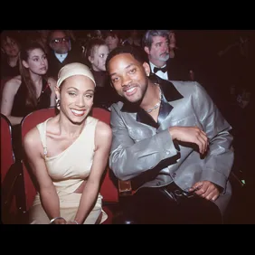 2/24/99 Los Angeles, CA. Jada Pinkett Smith with her husband, Will Smith at the 41st Annual Grammy A