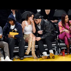 Celebrities At The Los Angeles Lakers Game
