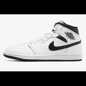 Air-Jordan-1-Mid-White-Black