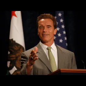 California Governor Elect Arnold Schwarzenegger Holds Post Election Press Conference