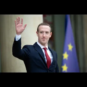 French President Emmanuel Receives Mark Zuckerberg, Chief Executive Officer And Founder Of Facebook Inc At Elysee Palace