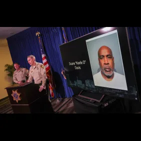 Las Vegas Police Department Holds News Conference On Arrest In 1996 Murder Of Tupac Shakur