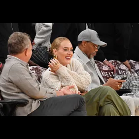 Celebrities At The Los Angeles Lakers Game
