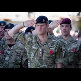British Troops In Kandahar Participate In A Remembrance Sunday Service