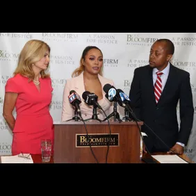 Teairra Mari And Her Attorneys Lisa Bloom And Walter Mosely Hold Press Conference About New Legal Action Against 50 Cent And Akbar Abdul-Ahad