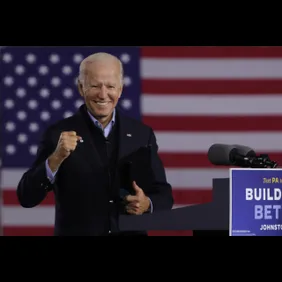 Democratic Presidential Nominee Joe Biden Holds Train Campaign Tour Of OH And PA