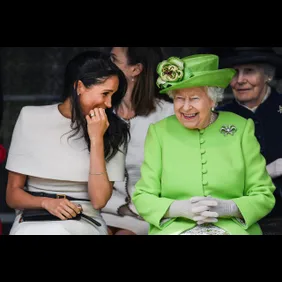 The Duchess Of Sussex Undertakes Her First Official Engagement With  Queen Elizabeth II