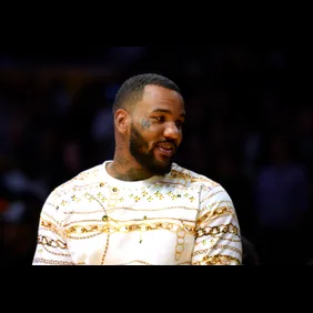 Rapper The Game Attends Portland Trail Blazers v Los Angeles Lakers Pre-season Basketball Game