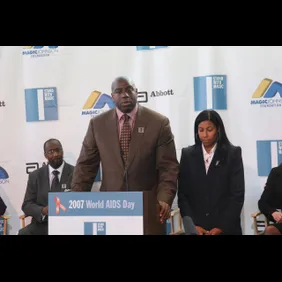 The Abbott and Magic Johnson Foundation "I Stand with Magic" Campaign to End Black AIDS Press Conference in Harlem