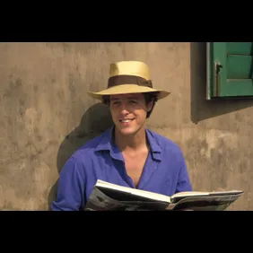 Sur le tournage du film 'La Nuit Bengali' en 1988