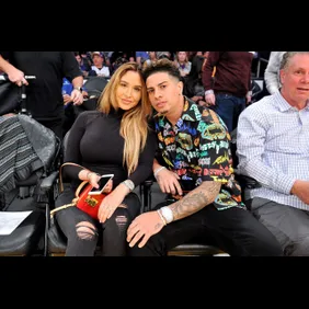 Celebrities At The Los Angeles Lakers Game