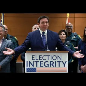 Florida Governor Ron DeSantis Holds News Conference In Fort Lauderdale