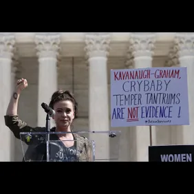 Protesters Demonstrate Against President Trump's Supreme Court Nominee Brett Kavanaugh At The Supreme Court