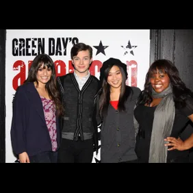Cast of "Glee" Visits "American Idiot" On Broadway