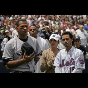Jennifer Lopez and Marc Anthony - New York Yankees vs New York Mets - May 21, 2005