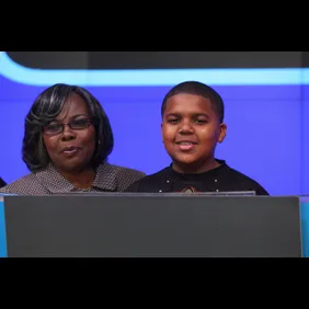 Voletta Wallace And CJ Wallace Ring The NASDAQ Stock Market Opening Bell