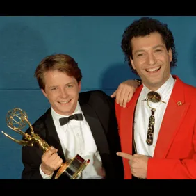 Winner Michael J. Fox at Emmy Awards Show 1986