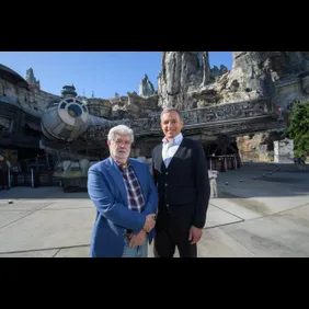 Bob Iger And George Lucas Visit Disneyland