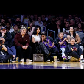 Celebrities At The Los Angeles Lakers Game