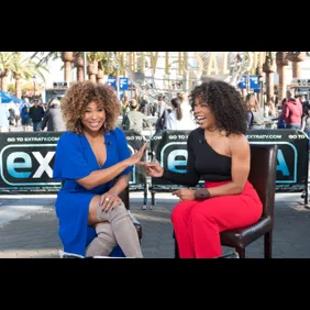 Angela Bassett And Paula Patton Visit "Extra"