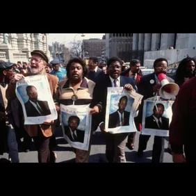 Civil Rights Activist Leading Demonstration