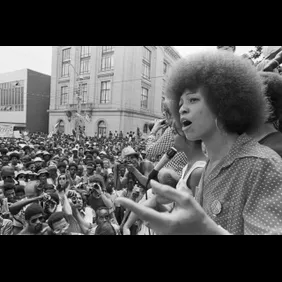 Angela Davis Addressing Rally