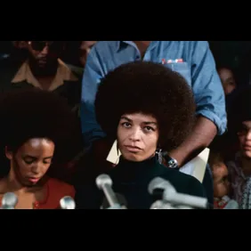 Angela Davis at First News Conference