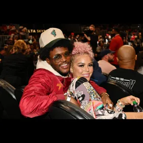 Celebrities Attend Denver Nuggets v Atlanta Hawks