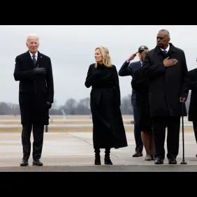 President Biden Attends Dignified Transfer For Soldiers Killed In Jordan Attack