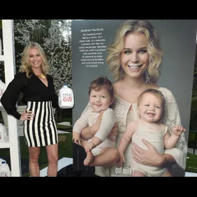 Rebecca Romijn National Milk Mustache "got milk?" Great Gallon Give Launch