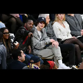 Celebrities At The Los Angeles Lakers Game