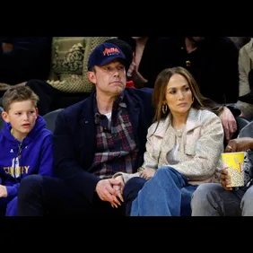 Celebrities At The Los Angeles Lakers Game