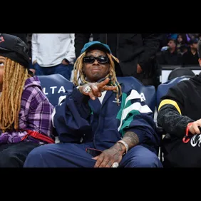 Celebrities At The Los Angeles Lakers Game