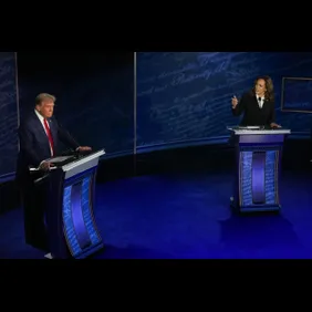 Democratic presidential nominee, U.S. Vice President Kamala Harris and Republican presidential nominee former President Donald Trump Debate