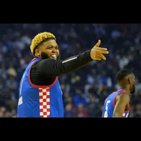 NBA: All Star-Celebrity Game-Team Bonds at Team Rice