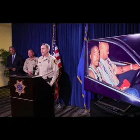 Las Vegas Police Department Holds News Conference On Arrest In 1996 Murder Of Tupac Shakur