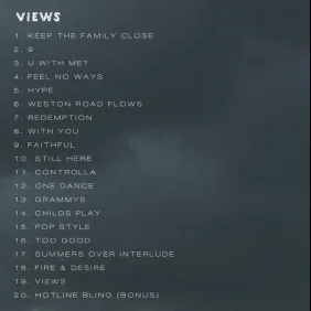 Drake-tracklist