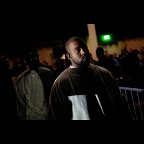 Kanye West enters the annual Strength to Stand Youth Conference at the LeConte Center in Pigeon Forge, Tenn. on Sunday, Jan. 19,