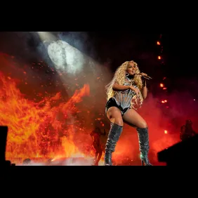 Mary J. Blige, playing her first show in Detroit proper in more than a decade, took the stage at the Little Caesars Arena in